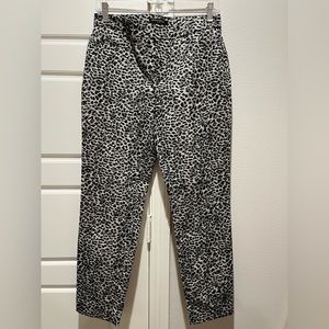 Banana republic, Sloan pant size 4 metallic cheetah print